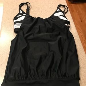 Layered tankini top